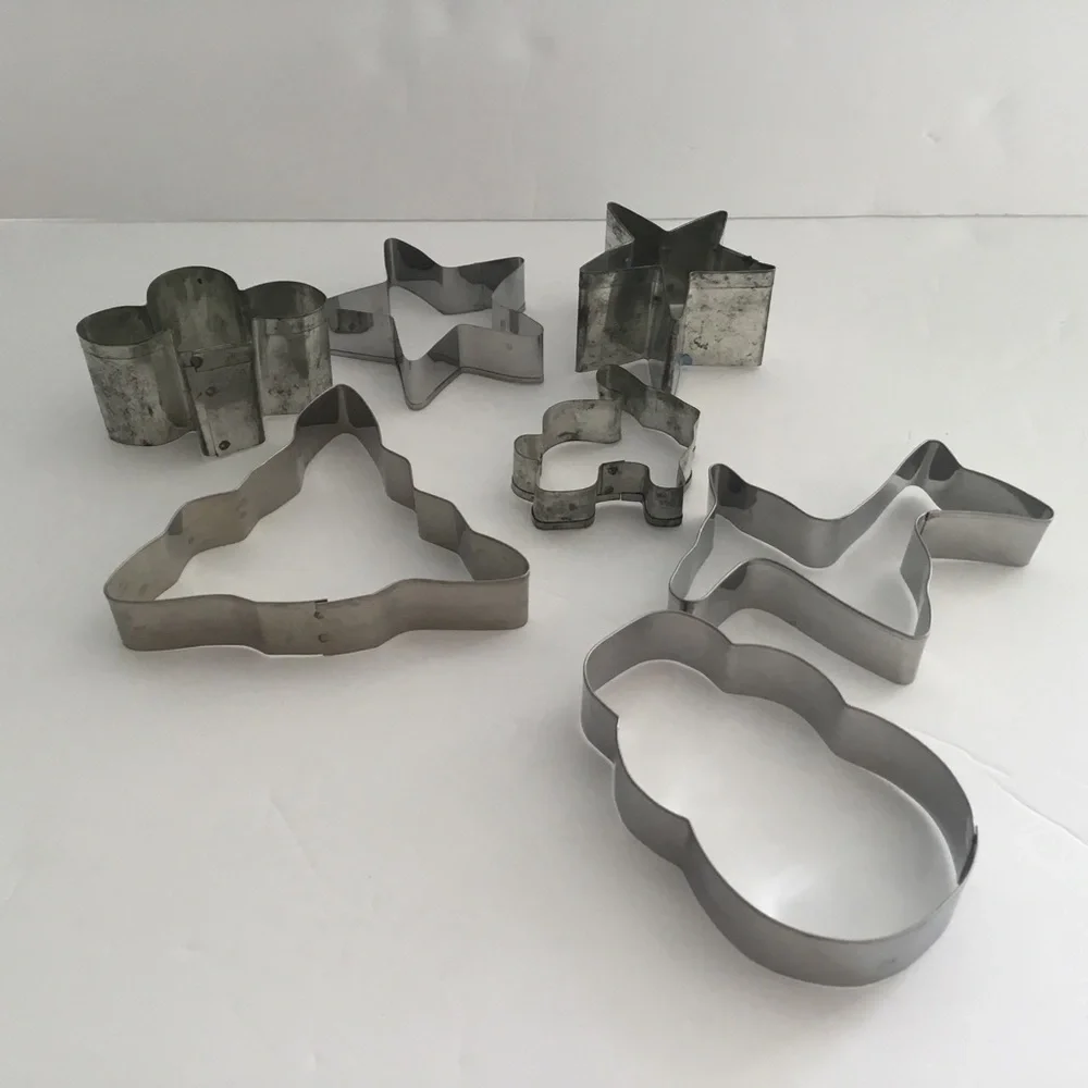 Cookie cutters, metal. Variety of shapes. Lot of 7Vintage